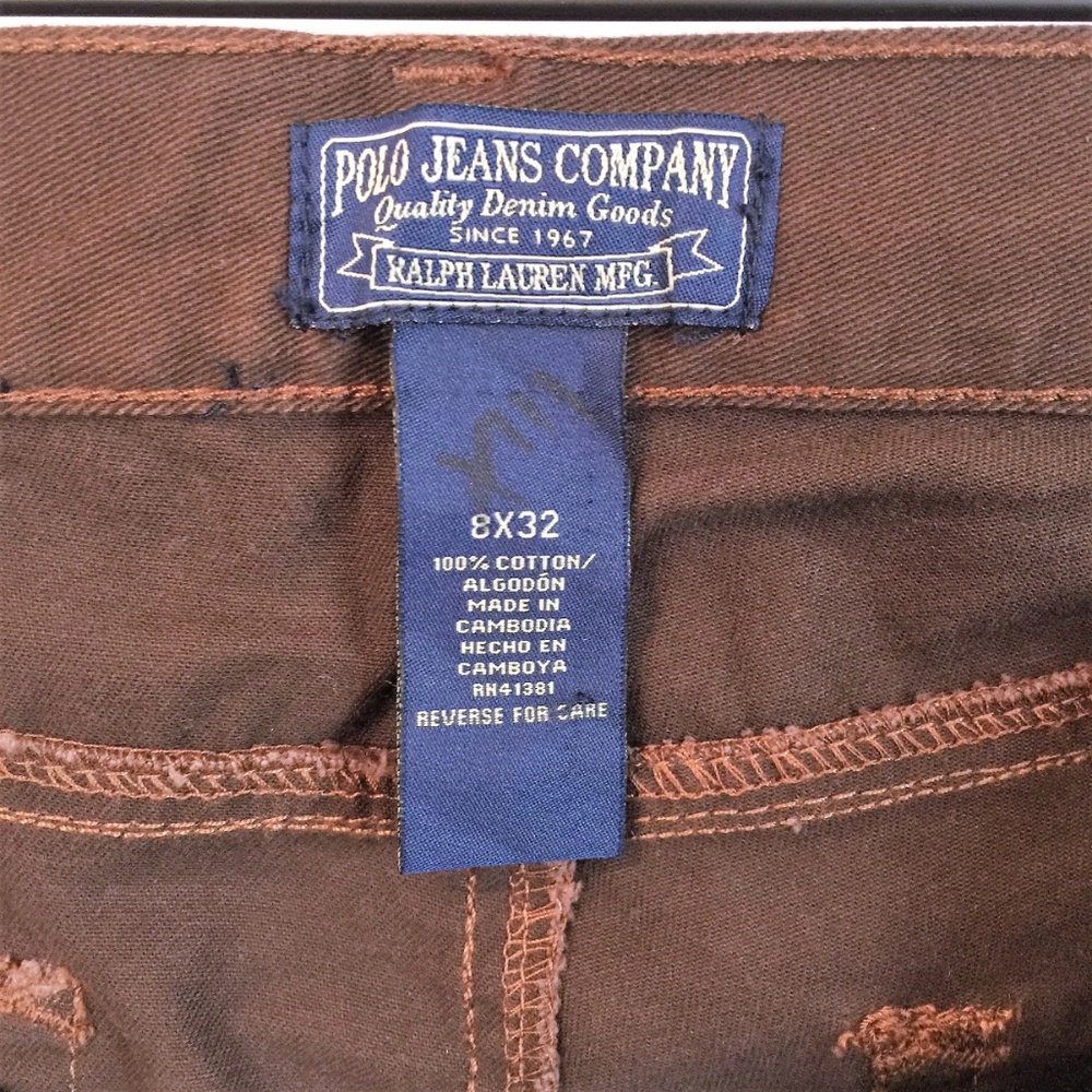 POLO JEANS CO Midrise Twill Cotton Pants - Picture 5 of 6